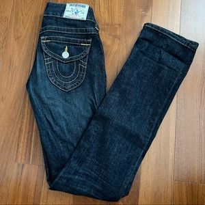 True Religion Dark Wash Straight Jeans Size 25